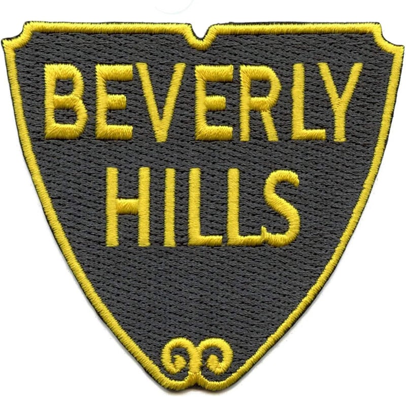 Patch Collection Beverly Hills Street Sign Patch Travel California Embroidered Iron On - Image 1